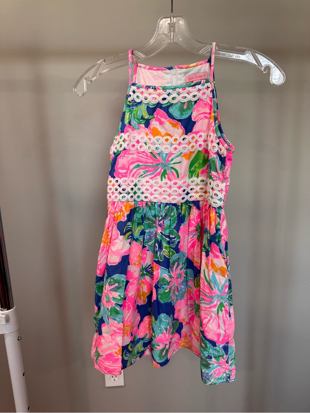 Lilly Pulitzer Girls Pink Green Blue Floral dress